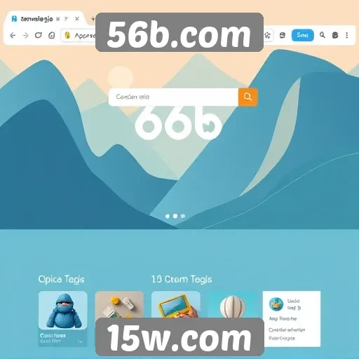 Interface do usuário do 56b.com em destaque